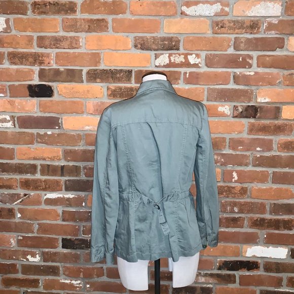 Talbots Green Linen Blend Utility Jacket Size Small - Picture 4 of 6